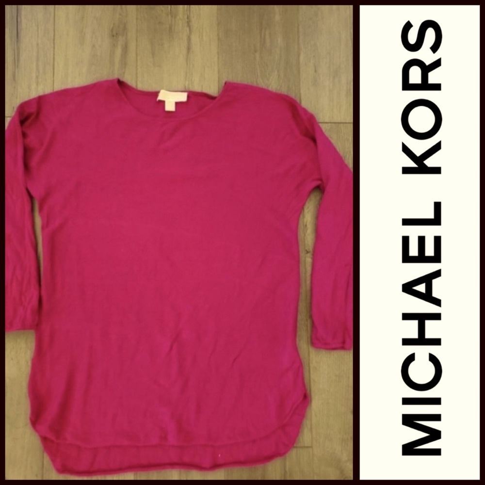 Michael Kors Dark Pink Sweater In Large